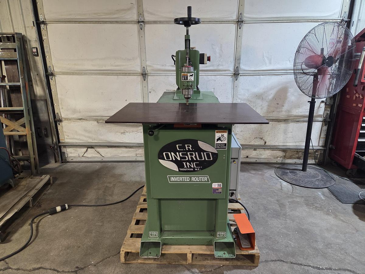 Used CR Onsrud Inverted Pin Router, 36210, 1996, 10HP, 3PH, Cleaned, Checked, Great Cond.