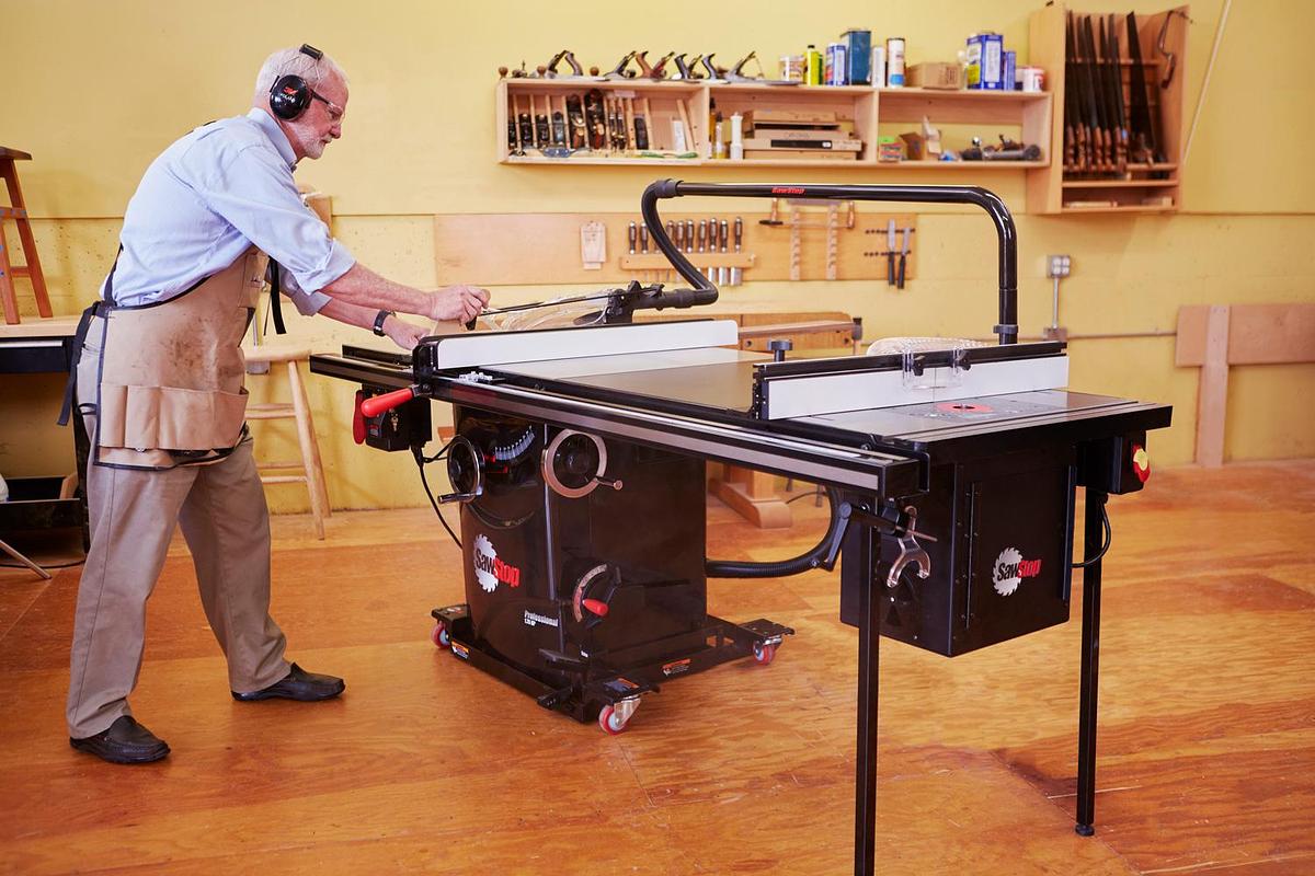 SawStop Professional Cabinet Saw 3HP 1PH 230 Volt Cabinet Saw with 36" extension table T-Glide Advance Rip Fence and Rails