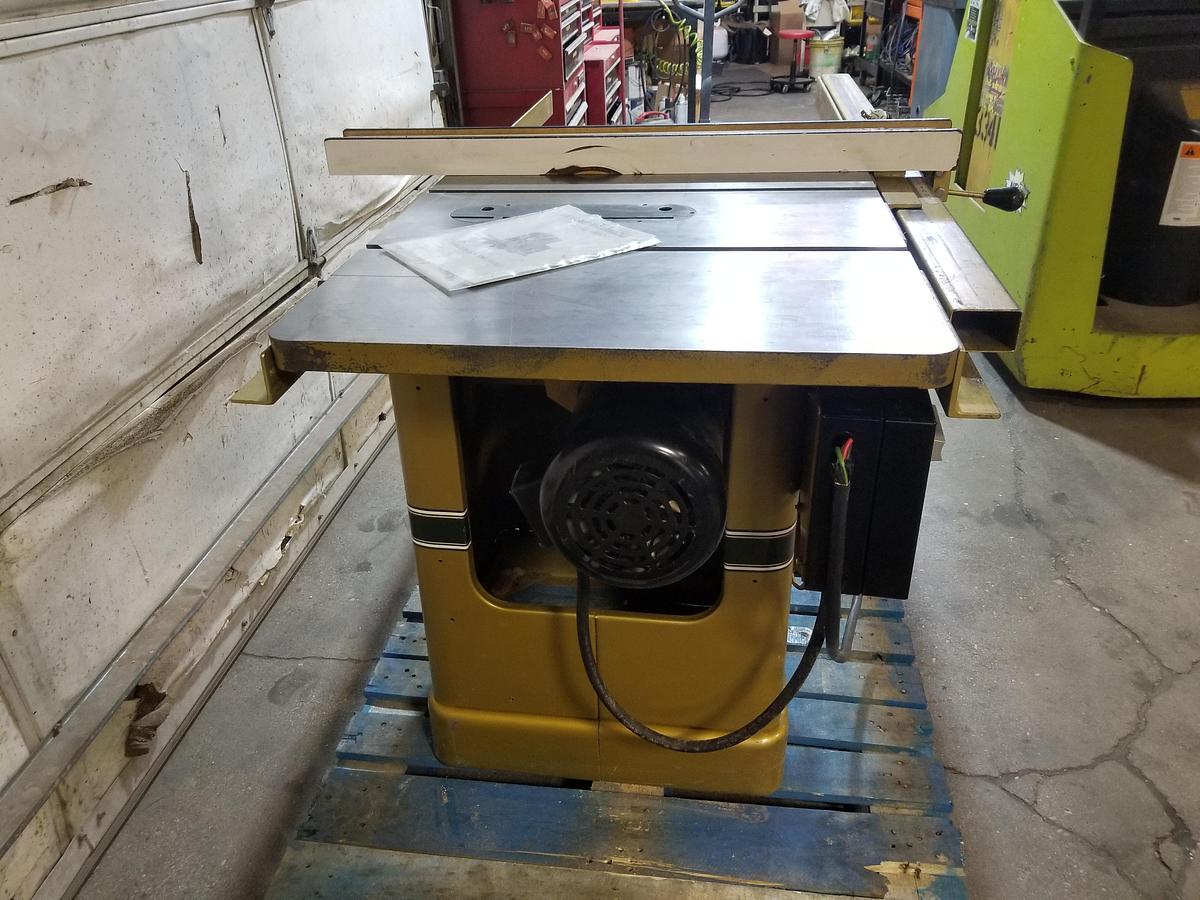 Used Powermatic 66 with 52 Inch Fence, 5HP, 3PH, Cleaned, Checked, New Belts