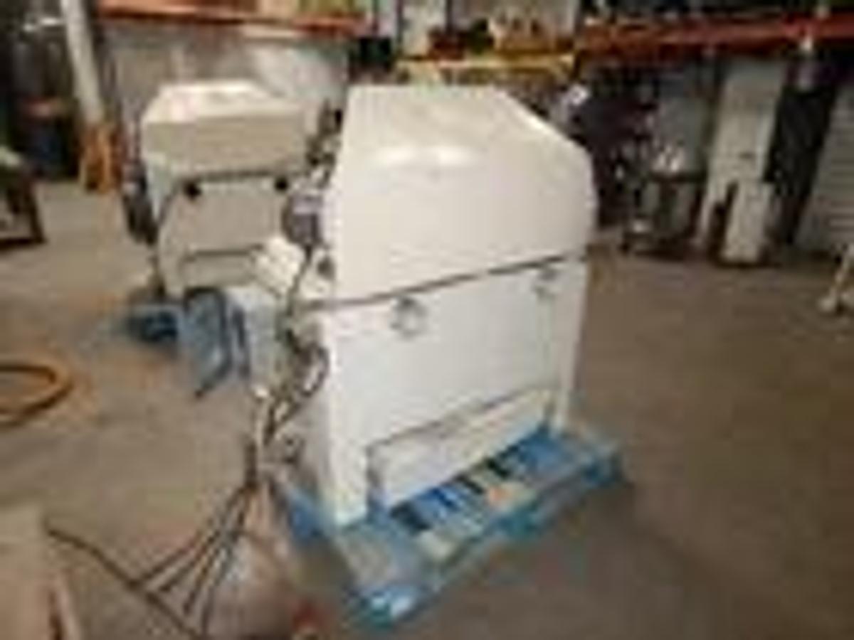 Used Pistorius MN-200 Double Miter Saw, 12" Blade Cap. 2 5/8" x 3 5/16" Cutting Cap., Good Running Condition