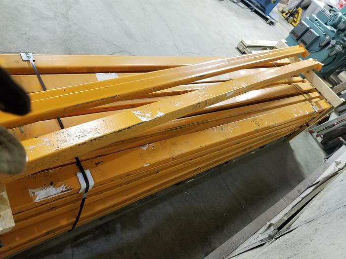 Used 10' Pallet Racking Crossbeams Teardrop Style, 4" High x 2.5"