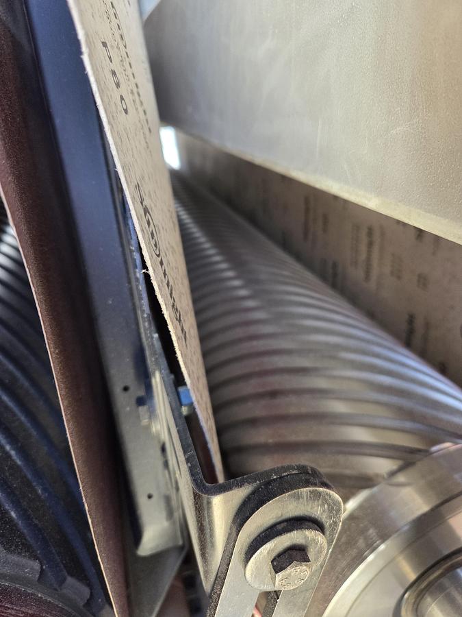 Used Viet 51" Widebelt Sander, 2013, 3 Heads, Model S2 333 2620, Steel Drum, Coated Drum, Combo Platen Head, Vacuum Bed