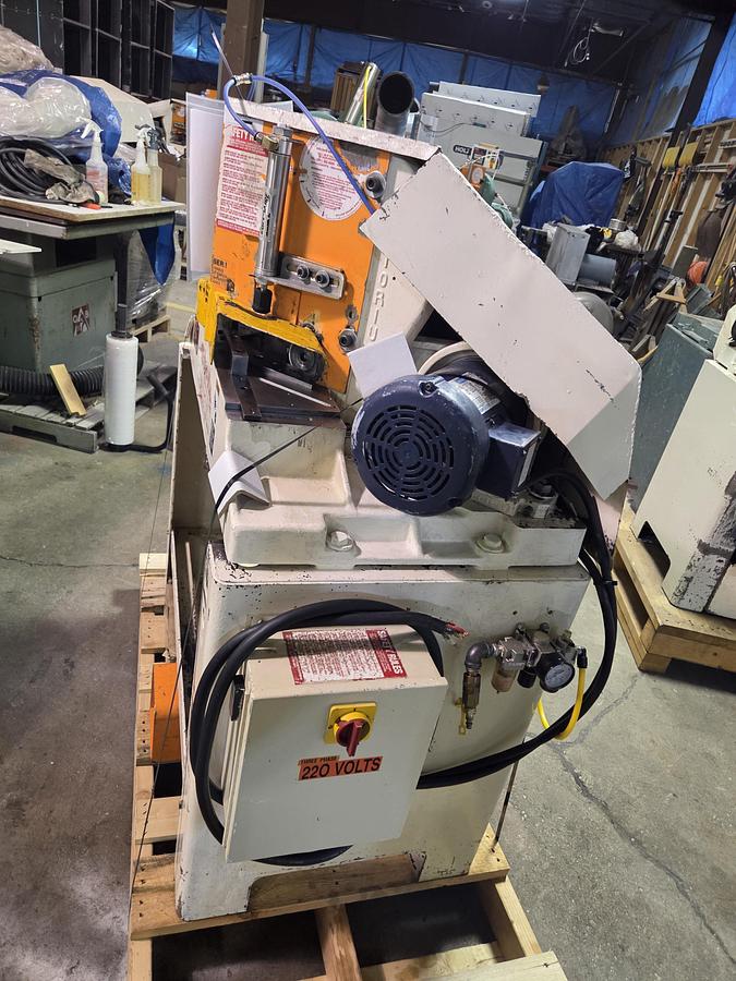 Refurbished Pistorius MN-200, Rebuilt, (2) 1.5HP motors, 480V, 3PH, Premium Robotic P2 Grade Saw Arm Bearing / Belt / Belt Idler Set-up