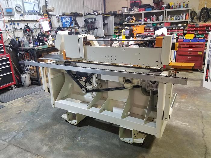 Used Olimpic K 201 HF A Edgebander, 2004, .4-3mm Band/Strip Capacity, 230V, 3PH, Cleaned, Checked