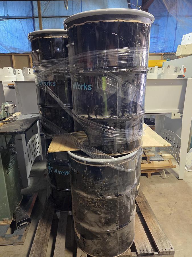 Used Aireworks FX-25-8000 Dust Collector, 25HP, 8,000 CFM, 20 Upper Filter Bags, 5 Lower Collection Bags, Cleaned, Checked