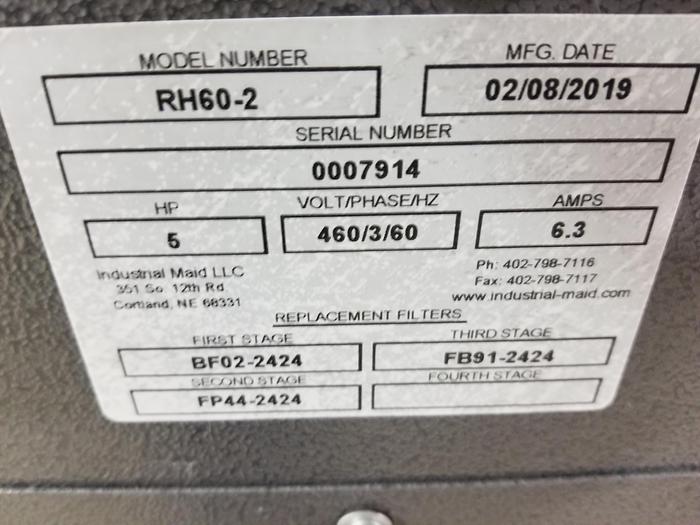 Used Industrial Maid RH60-2 Robotic Welding Hood Air Cleaner