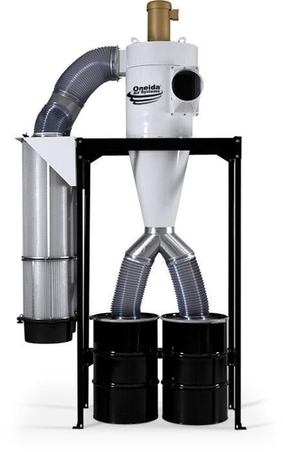 Oneida 7.5HP Direct Drive Industrial Cyclone Dust Collector, 3PH, Drum, Bin or Air Lock Configuration