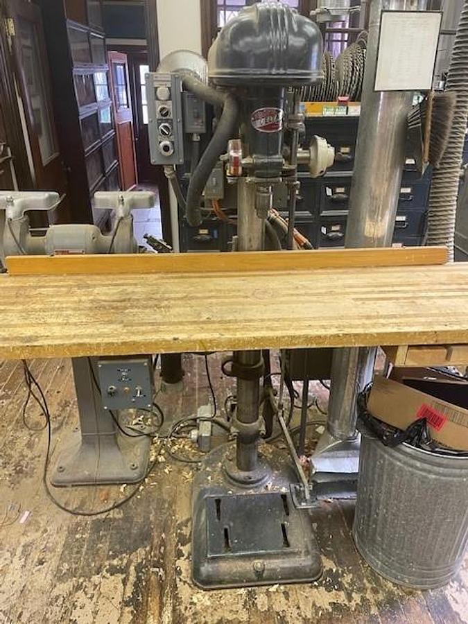 Used Atlas drill press variable speed motorized table
