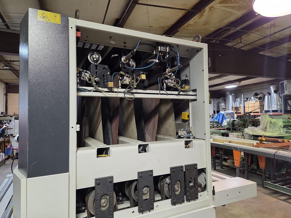 Used Viet 51" Widebelt Sander, 2013, 3 Heads, Model S2 333 2620, Steel Drum, Coated Drum, Combo Platen Head, Vacuum Bed