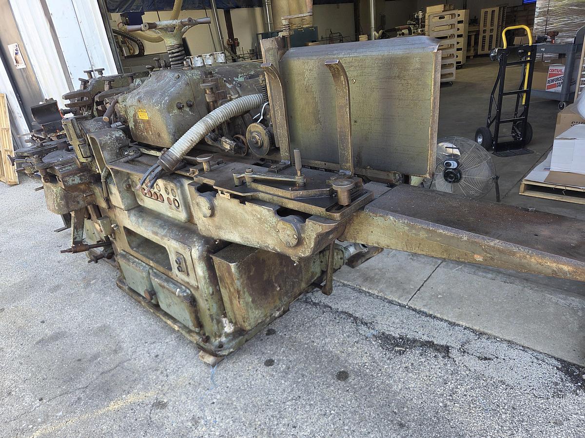 Used Mattison 276 Moulder,  6" x 4" Cap., 4 Head, Top, L, R, Bottom, 2 Additional Arbors Side / Top on machine, Hopper feed, 230V, 3PH