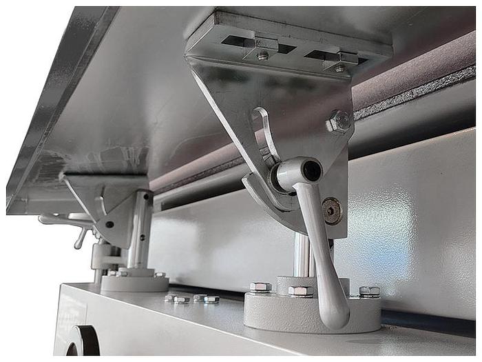 Cantek OES-512D Heavy-Duty Oscillating Edge Sander, 10HP, 3PH, 12" x 166" Belt Size, 45 Degree Tilting Double Tables