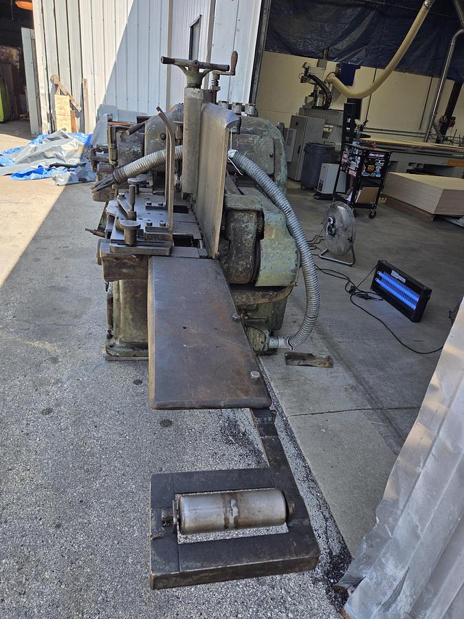 Used Mattison 276 Moulder,  6" x 4" Cap., 4 Head, Top, L, R, Bottom, 2 Additional Arbors Side / Top on machine, Hopper feed, 230V, 3PH