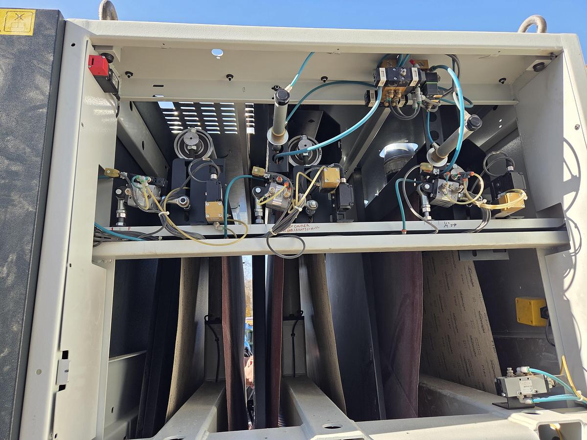 Used Viet 51" Widebelt Sander, 2013, 3 Heads, Model S2 333 2620, Steel Drum, Coated Drum, Combo Platen Head, Vacuum Bed