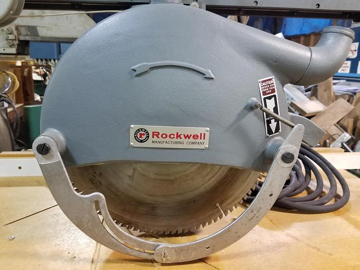 Used Rockwell 16 Inch Radial Arm Saw, 230V, 3PH, Cleaned, Checked