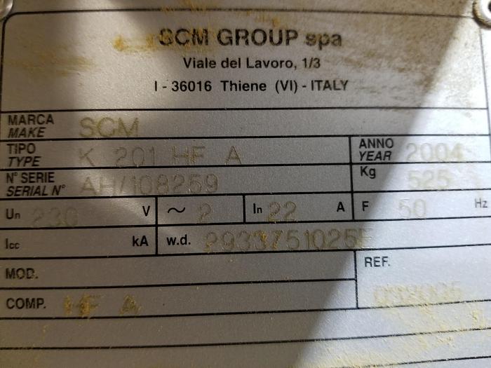 Used Olimpic K 201 HF A Edgebander, 2004, .4-3mm Band/Strip Capacity, 230V, 3PH, Cleaned, Checked