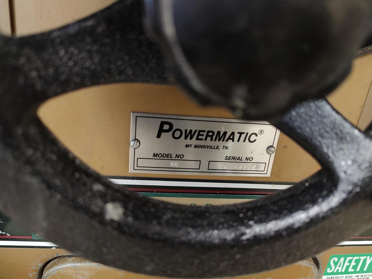 Used Powermatic 66 10 Inch Capacity Table Saw with 52 Inch Fence, 1988, 5HP, 3PH, 230V, Cleaned, Checked, New Belts
