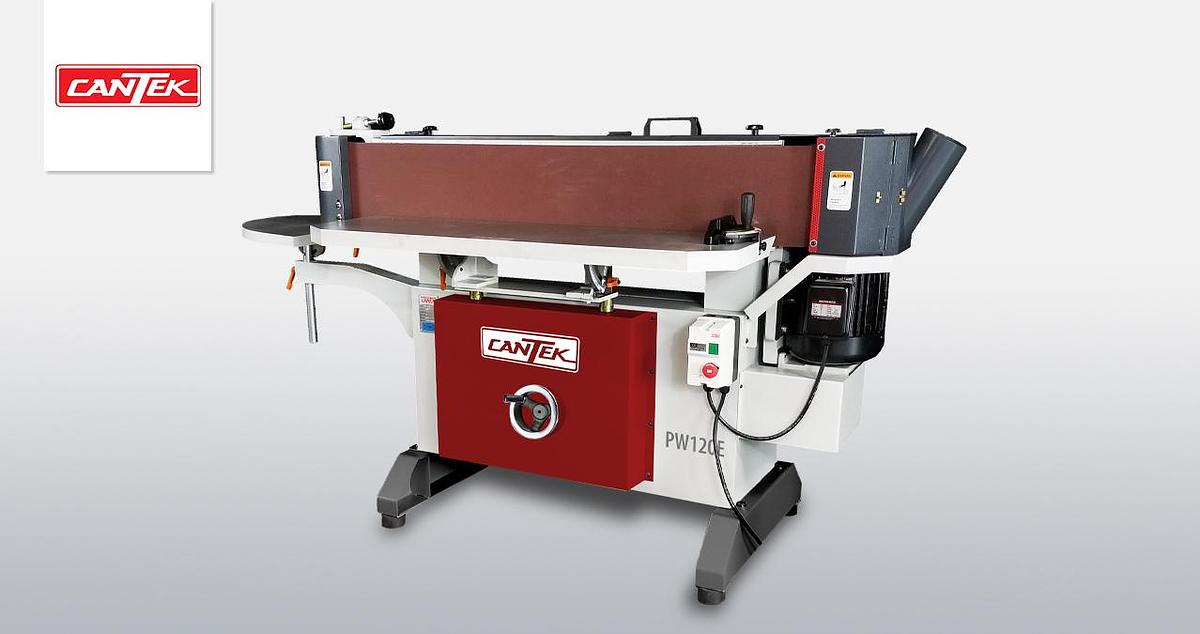 Cantek Oscillating Edge Sander,  PW120E, Working Capacity 8" x 47", Belt Size 9" x 138", 3HP, 3PH