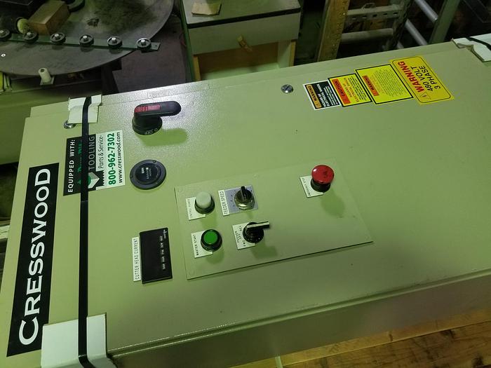 Used Cresswood EF 12 25 SRT Wood Grinder, Vibrating Infeed Conveyor, Controls