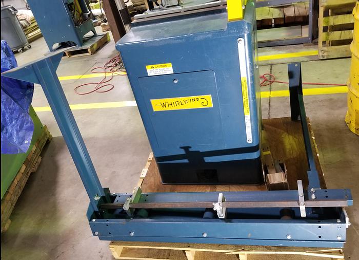 Used Whirlwind 1000R, 2 x 6 Inch Capacity, 4ft Roller Table, 4ft Whirlwind stop, 5HP, 1PH, Very Good Cond.