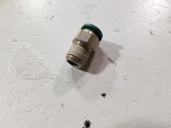 Used Pistorius Cylinder Straight Push to Connect Fitting