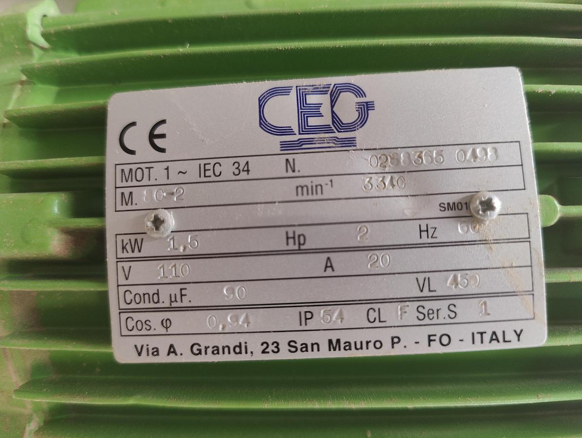 Used Grass Eco Press P Hinge Boring, Insertion Machine, 1998, 2HP, 220V, 3PH, Cleaned, Checked, Very Good Cond.