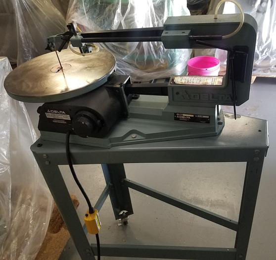 Used Delta 40-640 20" Variable Speed Scroll Saw, Quick Change Blade, 1992, 115V, 1PH