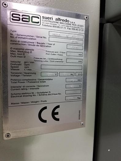 Refurbished SAC 37" Sander, Prima K 970, Cleaned, Checked, Repaired