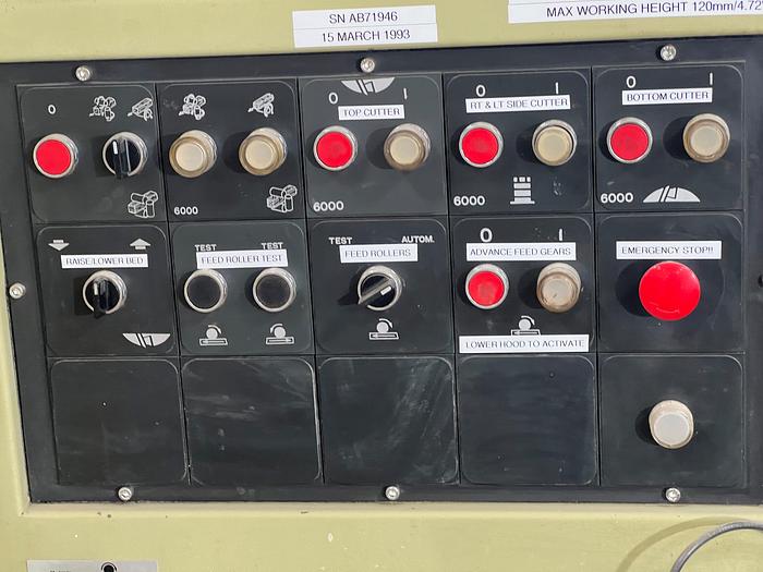 Used SCMI Compact 22 4 Head Moulder, 230V 3PH, 220mm x 120mm Moulding Capacity, 6-12 Meters Min.