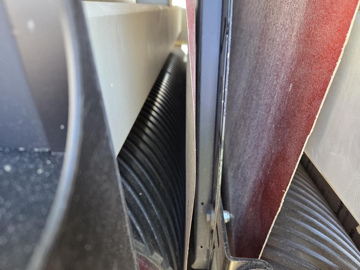 Used Viet 51" Widebelt Sander, 2013, 3 Heads, Model S2 333 2620, Steel Drum, Coated Drum, Combo Platen Head, Vacuum Bed