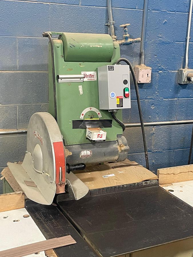 Used Complete Veneer Room Set-up, Adolf Pferffer Saw, Viggo Larson Guillotine, Diehl Stitcher, Quick Glue Spreader, Clamp, Orma Hot Press