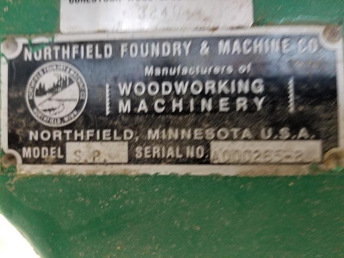 Used Northfield SP Shaper with Powerfeeder and Sticking Attachment, 7.5HP, 3PH, To Be Cleaned and Checked 