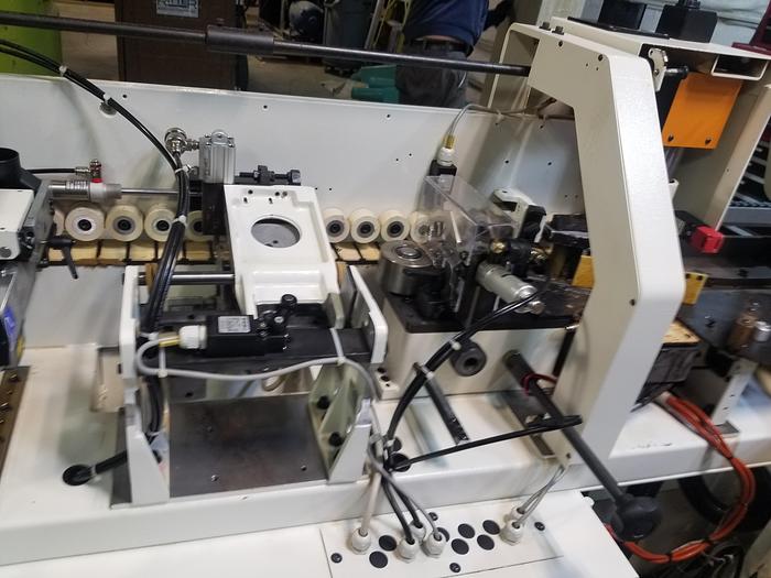 Used Olimpic K 201 HF A Edgebander, 2004, .4-3mm Band/Strip Capacity, 230V, 3PH, Cleaned, Checked