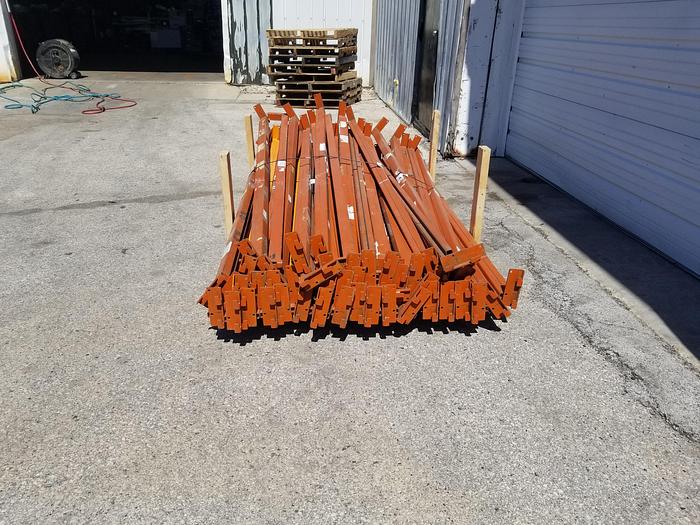 Used 8' Pallet Racking Crossbeams, Bolt On / Lock Pin Style