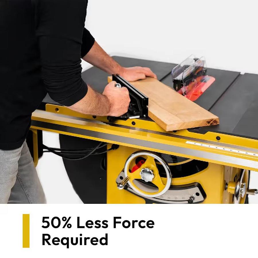 Powermatic PM2000T, 10” ArmorGlide, 5HP 230V/460 3PH, Table Saw with 50” Rip and Extension Table