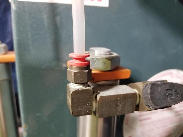 Used Pistorius Cylinder Straight Push to Connect Fitting For Clamping Cylinder