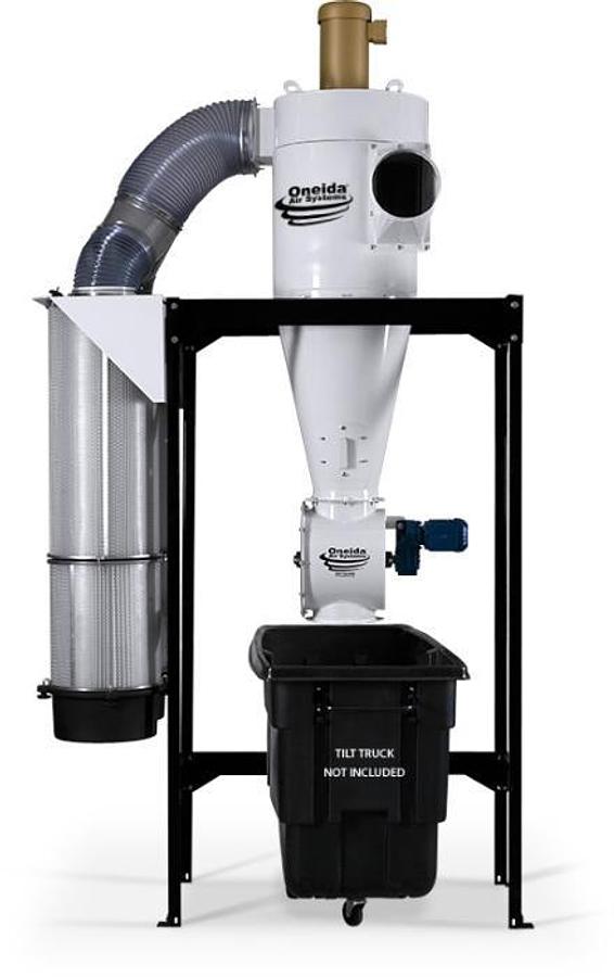 Oneida 7.5HP Direct Drive Industrial Cyclone Dust Collector, 3PH, Drum, Bin or Air Lock Configuration