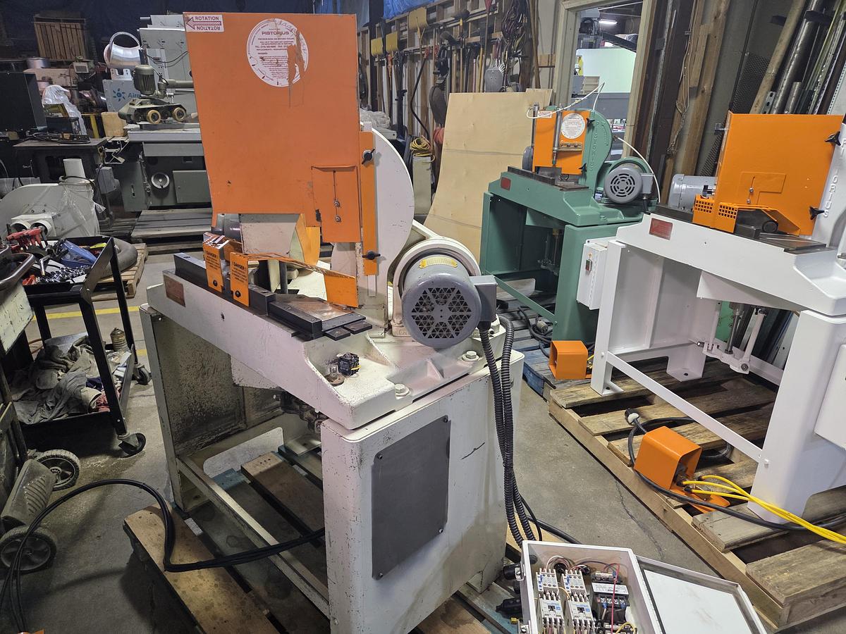 Refurbished Pistorius MN-300 Double Miter Saw, 14" Blade Capacity, 4"W x 2 5/8"H Profile Capacity, Refurbished