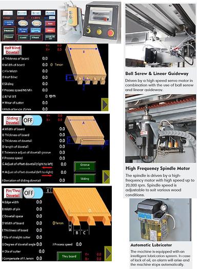 Castaly CM-600CNC-6S CNC Dovetail Machine (6 Styles Dovetails)