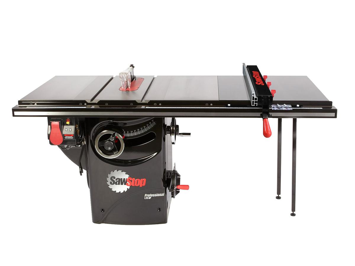 SawStop Professional Cabinet Saw 3HP 1PH 230 Volt Cabinet Saw with 36" extension table T-Glide Advance Rip Fence and Rails