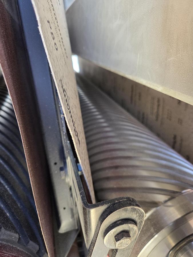 Used Viet 51" Widebelt Sander, 2013, 3 Heads, Model S2 333 2620, Steel Drum, Coated Drum, Combo Platen Head, Vacuum Bed