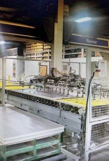 Used Mahros Vacuum Panel Stacker / Loader, 220lb Cap., 2004, 32 Cup Double Row Head