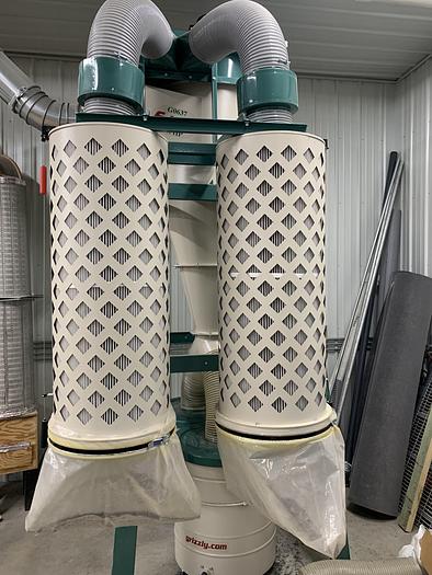 Used Grizzly G0637, 7-1/2 HP, 3 Phase Cyclone Dust Collector Excellent Condition 