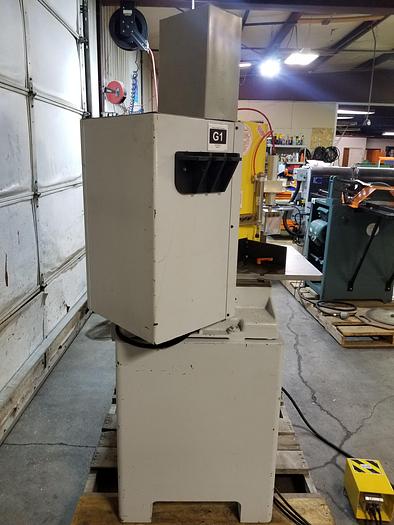 Used Pistorius MN-302S, 14" Toe Kick / Notching Saw, 5 1/4" x 5 1/4" x 5 1/4"High Cut Capacity Rail Style Heads, Reconditioned, 3PH