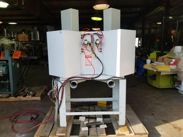 Used Pistorius MN-302S, 14" Toe Kick / Notching Saw, 5 1/4" x 5 1/4" x 5 1/4"High Cut Capacity Rail Style Heads, Reconditioned, 3PH