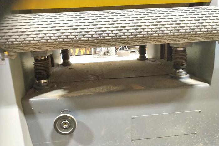 Used Boarke 37" 2 Head Widebelt Sander, Drum, Drum/Platen - 3 1/8", 20HP / 15HP Heads, 230V, 3PH