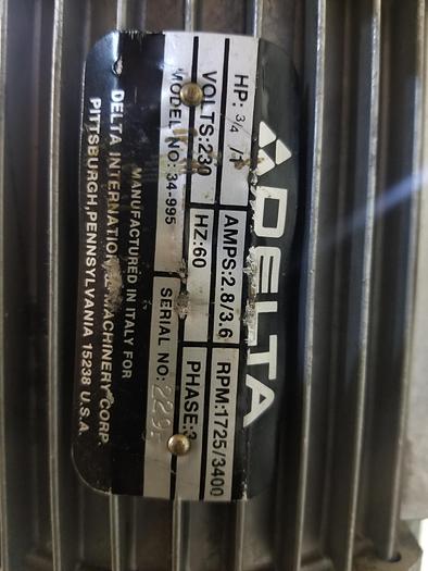 Used Griggio T1000 Shaper, 4.7HP, 3PH with Delta 3 Wheel Power Feeder, 1HP, 3PH, 230V, Cleaned, Checked