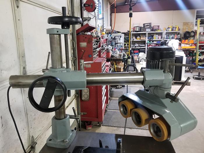 Used Griggio T1000 Shaper, 4.7HP, 3PH with Delta 3 Wheel Power Feeder, 1HP, 3PH, 230V, Cleaned, Checked