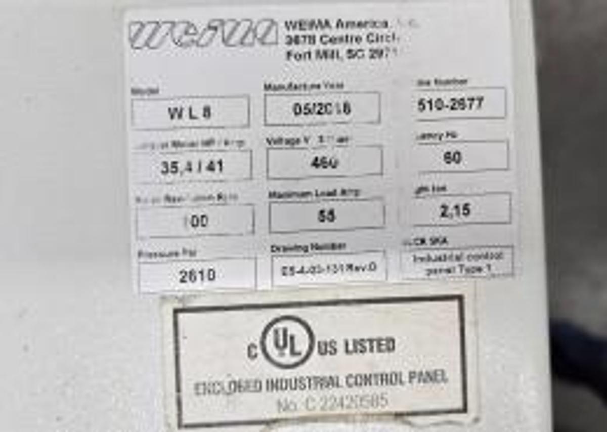 Used Used WEIMA WL 8 Wood Waste Shredder (35 HP)