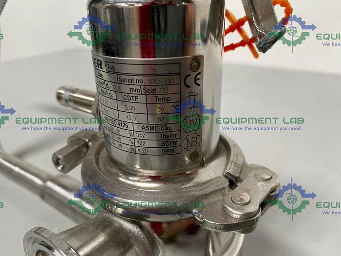 Used Leser 4854.774 Stainless Steel Valve w/ Piping & 1 1/2" & 3/4" Sanitary Fitting