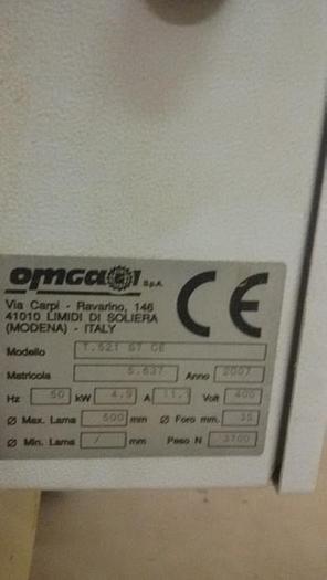 Used Miter saw with pneumatic rise of the blade with adjustable speed OMGA T521 ST